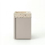 Saniclass Chaci Toiletmeubelset - 40x65cm - 1 deur - 1 kraangat - rechts - fontein terrazzo - mat cotton (beige)