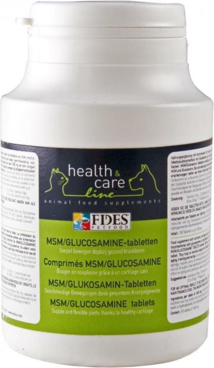 Euro Premium Fides Health en Care MSM Glucosamine 100 tabletten