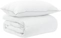 vidaXL Ensemble couette et oreiller 2 pièces 140 x 200 cm été blanc