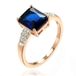 Cilla Jewels Damesring met Grote Blauwe Zirkonia-17mm