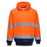 Portwest Tweekleurig sweatshirt met capuchon B316 - Oranje/Marine - S