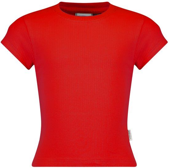 Vingino Icon-Crop rib tee Meisjes T-shirt - Goji berry