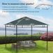 Merkloos / Sans marque Paviljoen dak - Partytent dak - Partytentonderdelen - Parasoldak - Tuindak - 3x3m polyester vervangdak voor gazebo, beschermt tegen zon en regen, eenvoudig te monteren,Beensteun niet inbegrepen - Polyester - 298x295 cm - Tuin en terras - Donkergrijs
