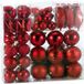 Deuba Kerstboomballen - Set van 103 Kunststoff Matt Glanzend - Rot