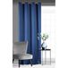 Eurofirany Rivet gordijn jacquard oogjes trend eenvoudig elegant hoogwaardig slaapkamer woonkamer, marineblauw, 135x250 cm