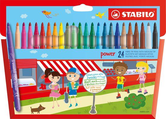 STABILO Power - Viltstift - 24 Kleuren - Assorti