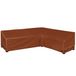 NettyPro Sectionele Hoes L-Vormig Bruin 264 x 210,8 cm