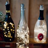 Hellum Flessenlampjes-lichtketting, set van 3, 30 LED's, Blanc chaud, decoratie, feest, met 4-uurs timer