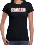 Bellatio Decorations Verkleed t-shirt dames - gabber - zwart - foute party/carnaval - maat M