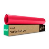 Cricut Value Opstrijkvinyl | 30,5 cm x 6,1 m (12" x 20 ft) | Warmteoverdrachtvinyl (HTV) voor alle Cricut snijmachines | Rood