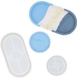 JESMONITE Unicraft Siliconen mal set ovaal schaaltje transparent