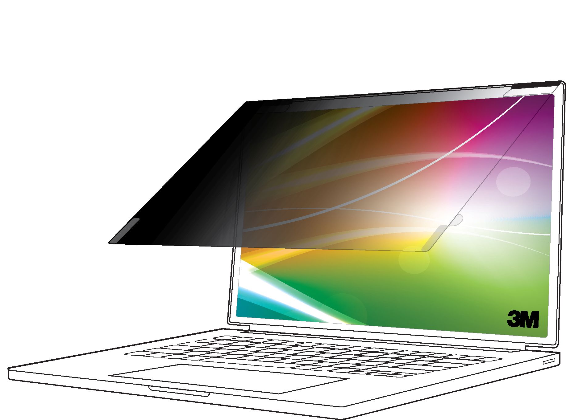 3M BP140W9E Randloze privacyfilter voor 14-inch schermen