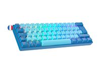 Ranked S60 Supernova 60% | Heet Verwisselbaar Mechanisch Gamingtoetsenbord | 62 Toetsen Multi Color RGB LED Backlit voor PC/Mac | AZERTY ISO FR Frans (Blauw, Gateron Optical Speed Yellow)