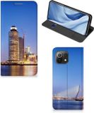 B2Ctelecom Hoesje Xiaomi Mi 11 Lite - Book Case - Tekst Erasmusbrug Rotterdam