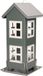 Garden Pro 1x Tuinvogels hangende voeder silo/voederhuisje grijs - 13 x 13 x 27 cm - Winter vogelvoer huisjes
