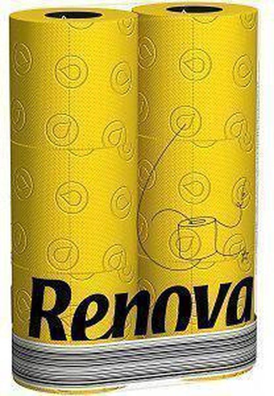 Renova Geel toiletpapier - 6 rollen - 3 laags - Geel
