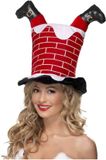 Smiffys Kerstman vast in schoorsteen hoed | Kerstmuts
