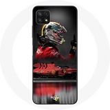 Maniacase Samsung Galaxy A22 5G Hoesje Formule 1 Sebastian Vettel F1 Racing Driver Red