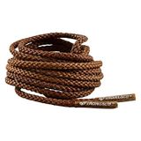 IRONLACE Onbreekbare ronde schoenveters, onverwoestbare, waterdichte en brandwerende laars- en schoenveters, 680 kg (1500 lbs) breeksterkte/paar, bruin, ca. 183 cm (72 inch), 3,2 mm diameter, 1 paar