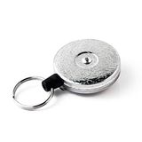 KEY-BAK Intrekbare sleutelhanger van roestvrij staal en kevlar of Tether ketting, gemaakt in de VS sinds 1948, gemengd, 0485-821, chroom, 112 cm Kevlar (8 oz. terugtrekken)