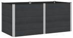 vidaXL Jardinière surélevée, noir, 200 x 100 x 91 cm, WPC et Aluminium