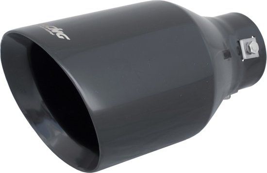 Carpar Simoni Racing Uitlaatsierstuk Rond/Schuin RVS Zwart - Ø115xL210mm - Montage 38-63mm