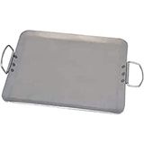 De Buyer 5521.37 'Carbone Plus' grillplaat met 2 handgrepen van roestvrij staal, 34 x 27 cm, wit