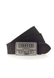 MUSTANG Leren Riem Men Leather Belt W85 Schwarz Zwart