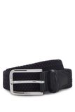 BOSS leren heren riem - navy blauw