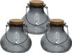 Decoris Wespenvanger/Wespenval - Set van 3 - Glas - Grijs - 14 x 13 cm