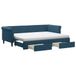 vidaXL Bank met onderschuifbed en lades, fluweel, blauw, 80x200 cm