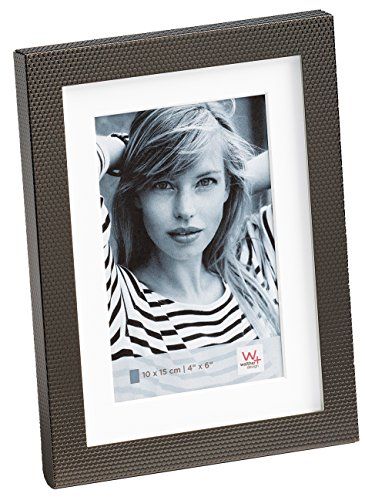 Walther Design RI015D Chiara Portraitrahmen, 10X15 cm Bilderrahmen, Metall, Anthrazit