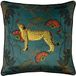 Paoletti Tropica Cheetah Kussenovertrek, groenblauw, 45 x 45 cm