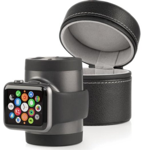 Techlink Recharge Apple Watch Power &amp; Travel Case - Black/DarkGrey