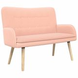 vidaXL - 2-Zits - Sofa - Roze - 115 x 61 x 87 cm - Bouclé