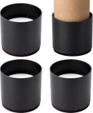 Relaxdays Meubelverhoger - set van 4 - 4,6 cm - rond - zwart