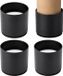 Relaxdays Meubelverhoger - set van 4 - 4,6 cm - rond - zwart