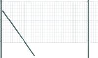 vidaXL Euro hek met grondbevestiging 25 x 1 m PVC-Coated Acier Vert