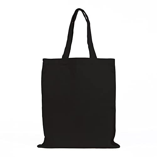 BIDBI BIDBI Fairtrade & Organic Canvas Tote, Zwart, Fairtrade & Organic Canvas Tote