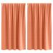 VidaXL Blackout Gordijnen met Ringen 2 stuks Terracotta 140 x 140 cm