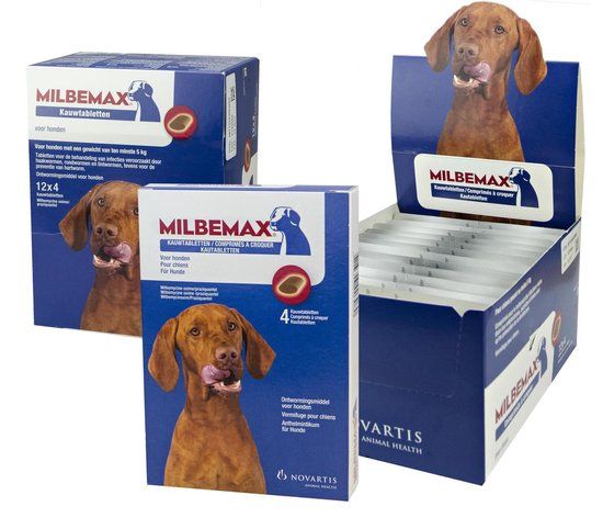 Milbemax Kauwtabletten - Hond - 4 Tabletten