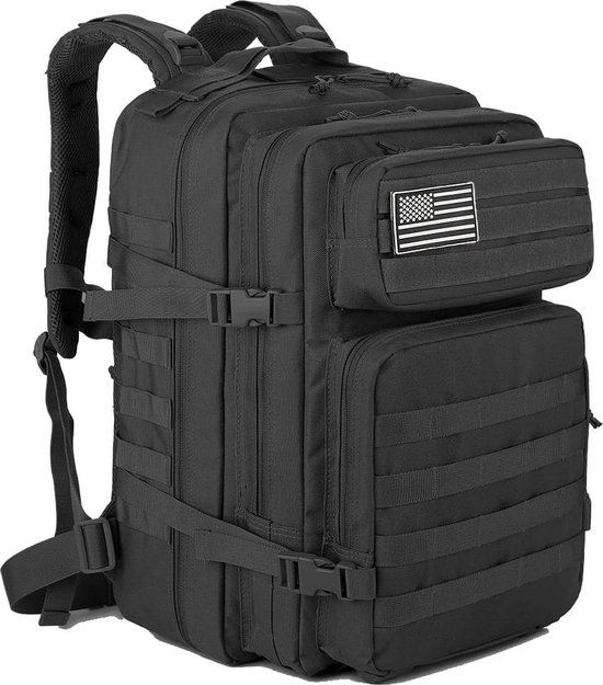 QT&QY 45L Militaire Tactische Rugzak - Zwart - Unisex - Polyester - Hiking Backpack - Daypack