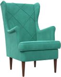 vidaXL Fauteuil Turquoise Fluweel