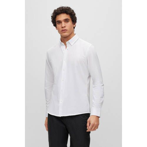BOSS regular fit overhemd wit