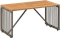 vidaXL Tuin Tafel Grijs en Bruin 80 x 40 x 40 cm Polyrattan