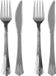 Urban Living couverts - 16 personen - stevig kunststof - 17 cm - argenté