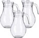 Vivalto Carafe à jus avec couvercle - 3x pièces - Verre - 1,8 Litre - Transparent