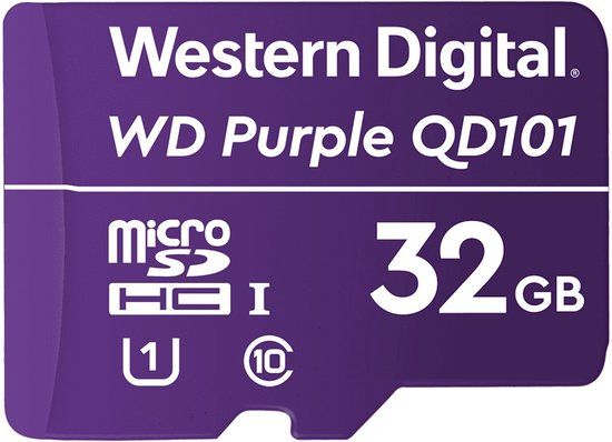 WD Purple Micro SDHC 32GB - Class 10 - 80MB/s Read - KD14288