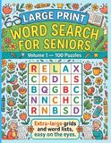 Large Print Word Search for Seniors, Vol. 1: 100 Themed Puzzles in Extra-Large Print with Complete Answer Key | Relaxing Brain Games for Adults & Seniors | 8.5" x 11"