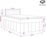 vidaXL Boxspringbed met matras met hoofdeinde Zwart 120 x 190 cm Stof
